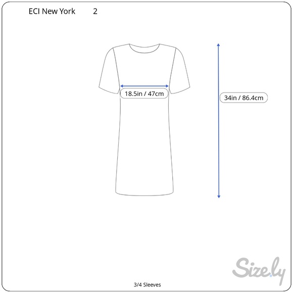 ECI New York Women's Dress Size 2 Black - Picture 8 of 11